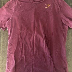 Gymshark Men's Maroon T-Shirt